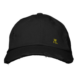 Gorra Bordada Lindo Boné em Sarja Desgastado Letra "K" Bordada.