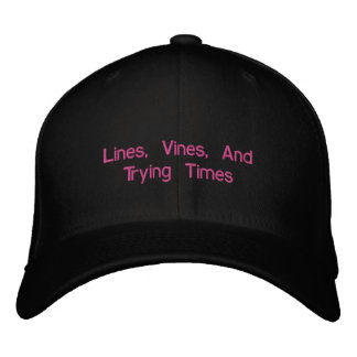 Gorra Bordada Líneas, Viñas Y Tiempos De Intento