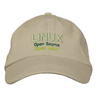 Gorra Bordada LINUX: código abierto, mente abierta