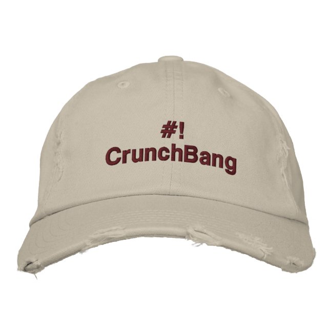 Gorra Bordada Linux - #!CrunchBang (Anverso)