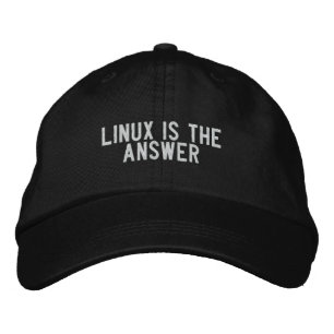 Gorra Bordada LINUX es la respuesta