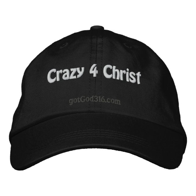 Gorra Bordada Loco para Cristo gotGod316.com (Anverso)