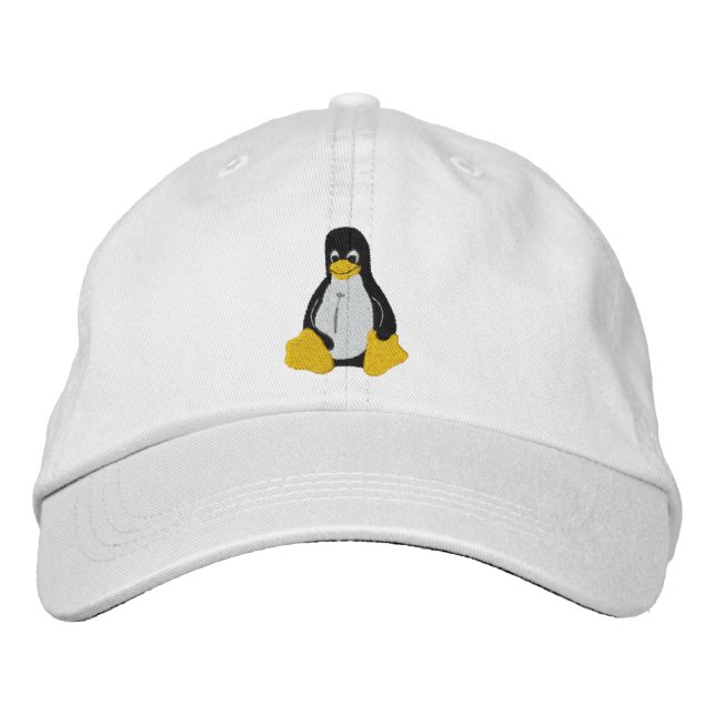 Gorra Bordada Logo de Linux con Tux el pingüino (Anverso)