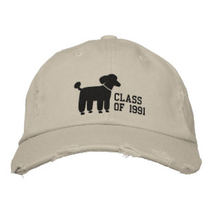 Gorra Bordada Logo de perro cangrejo negro con texto y color Per