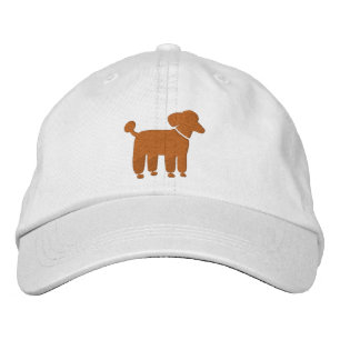 Gorra Bordada Logotipo de Perro Caniche Albaricoque (Color Perso