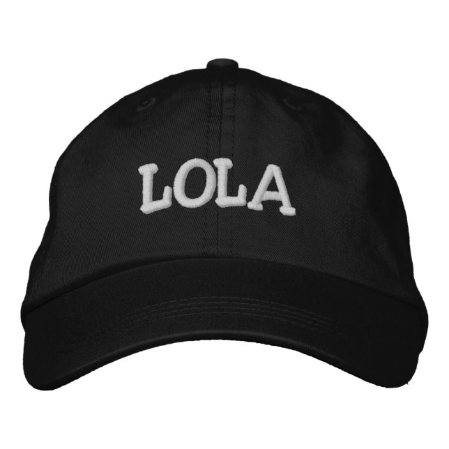 Gorra Bordada Lola Baseball Hat (Anverso)