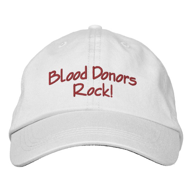 Gorra Bordada ¡Los donantes de sangre rompen! (Anverso)