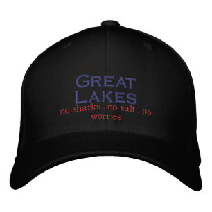 Gorra Bordada Los Grandes Lagos, sin tiburones, sin sal, sin pre