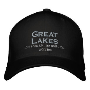 Gorra Bordada Los Grandes Lagos, sin tiburones, sin sal, sin pre