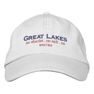 Gorra Bordada Los Grandes Lagos sin tiburones sin sal sin preocu