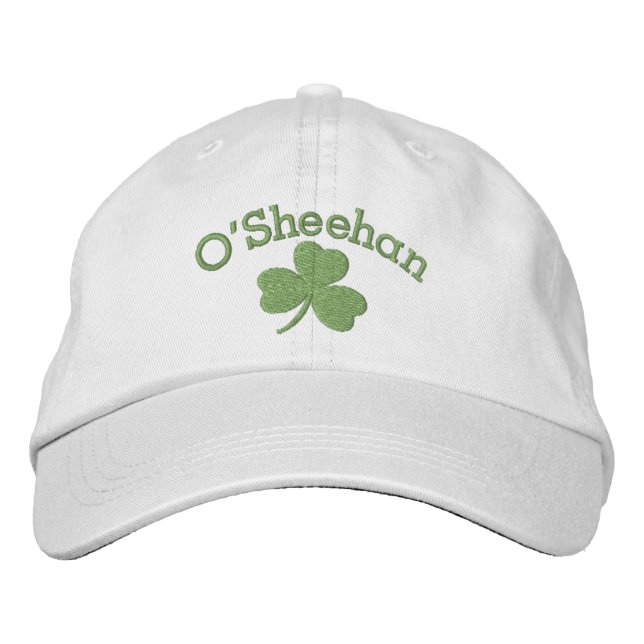 Gorra Bordada Lucky Shamrock Green Personalizado (Anverso)