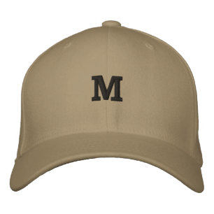 Gorra Bordada M Letra monograma inicial carácter lana-Gorra masc