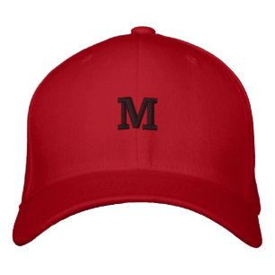 Gorra Bordada M Letra monograma inicial carácter lana-Gorra masc