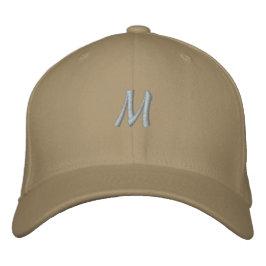 Gorra Bordada M Monograma Inicial Flexfit Lana Hombre