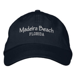 Gorra Bordada Madeira Beach Florida Sombrero de Béisbol Embarcad