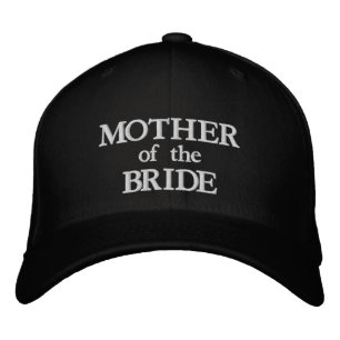 Gorra Bordada Madre de la novia boda de moda blanca y negra