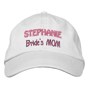 Gorra Bordada MADRE del BRIDE Nombre personalizado BLANCO A07C