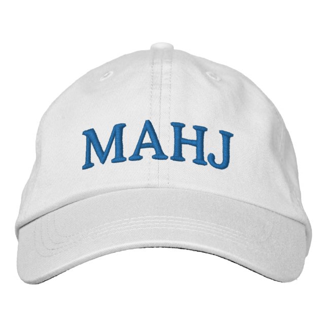 Gorra Bordada Mahjong Mahj Lover Bold Typography Simple Blue (Anverso)
