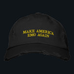 Gorra Bordada Make America Emo Again Embroidered Baseball<br><div class="desc">Make America Emo Again Embroidered Baseball Cap – Funny Patriotic Custom Hat for Men | USA American Flag Hat</div>