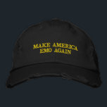 Gorra Bordada Make America Emo Again Embroidered Baseball<br><div class="desc">Make America Emo Again Embroidered Baseball Cap – Funny Patriotic Custom Hat for Men | USA American Flag Hat</div>