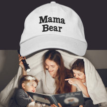 Mama Bear Bear Embrosed Baseball Cap