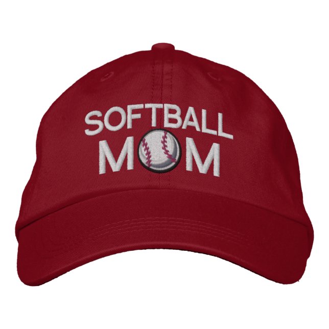 Gorra Bordada Mamá de Softbol (Anverso)