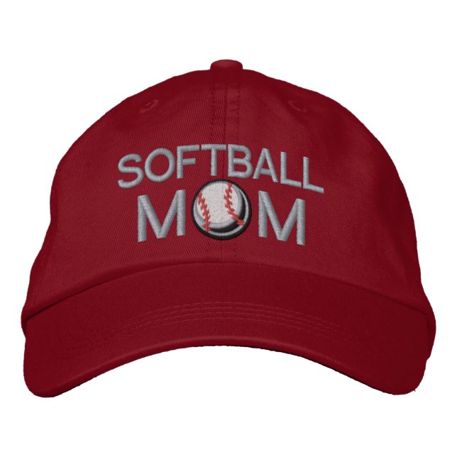 Gorra Bordada Mamá de sóftbol (Anverso)