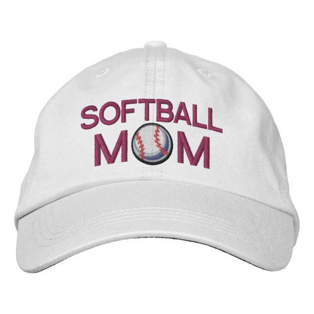 Gorra Bordada Mamá de Softbol (Anverso)