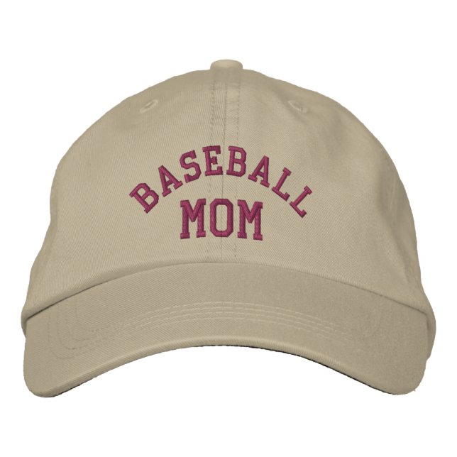 Gorra Bordada Mamá del béisbol linda (Anverso)