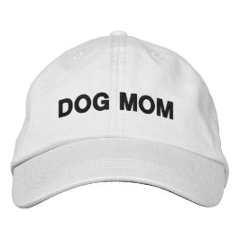 Gorra Bordada Mamá del perro blanco negro minimalista simple