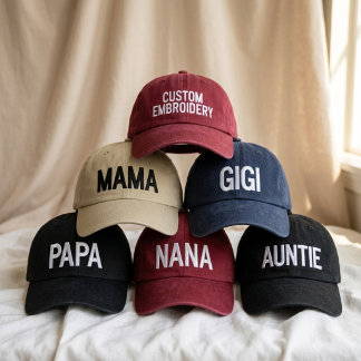 Gorra Bordada Mama Moderna Tía Gigi Papá Abuela Script Personali