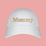 Gorra Bordada Mami Preppy Off White Text Embrosed<br><div class="desc">Colores neutros simples. Tipografía de moda. Compra uno para la nueva mamá en tu vida.</div>