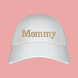 Gorra Bordada Mami Preppy Off White Text Embrosed