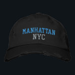 Gorra Bordada MANHATTAN NYC Turquoise Pink Black Vintage Style<br><div class="desc">BROOKLYN NYC bordado turquesa y rosado en gorra de algodón de estilo vintage con aflicción negra. El bordado es el personalizable a otras opciones de color al seleccionar el botón de la herramienta "Editar diseño". También está disponible la opción para seleccionar la elección del color gorra en la página principal...</div>
