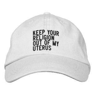 Gorra Bordada Mantén tu religión fuera de mi útero minimalista