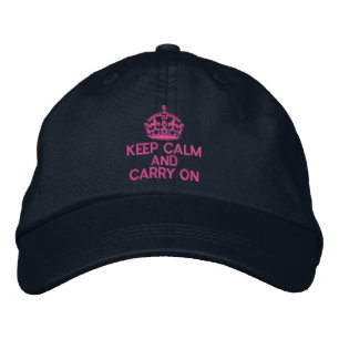 Gorra Bordada Mantengan La Calma Y Lleven La Moda.