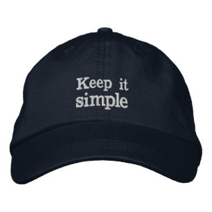 Gorra Bordada Manténlo Simple Minimalista Inspirador