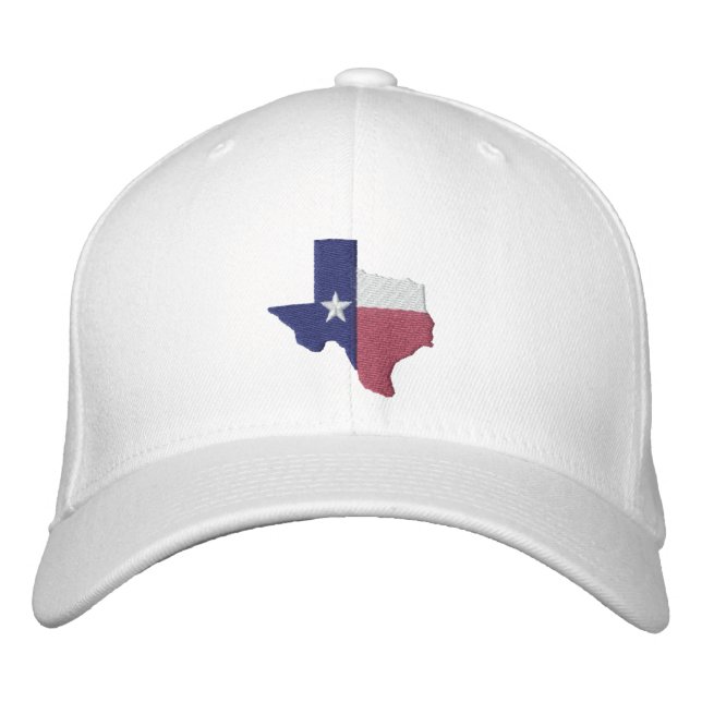 Gorra Bordada Mapa de bandera de Texas (Anverso)