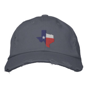 Gorra Bordada Mapa de bandera de Texas