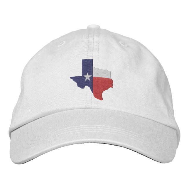 Gorra Bordada Mapa de bandera de Texas (Anverso)