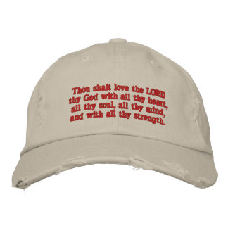 Gorra Bordada Marcos 12:30 - Amarás al SEÑOR tu Dios