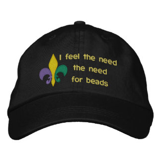 Gorra Bordada Mardi Gras ~ Fleur De Lis