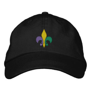 Gorra Bordada Mardi Gras ~ Fleur De Lis