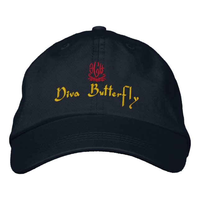 Gorra Bordada Marina Mariposa Diva (Anverso)