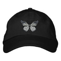 Mariposa monarca negra y blanca