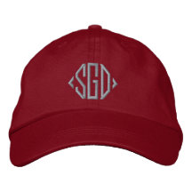 Maroon monogramado en beige personalizado