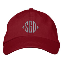 Gorra Bordada Maroon monogramado en beige personalizado