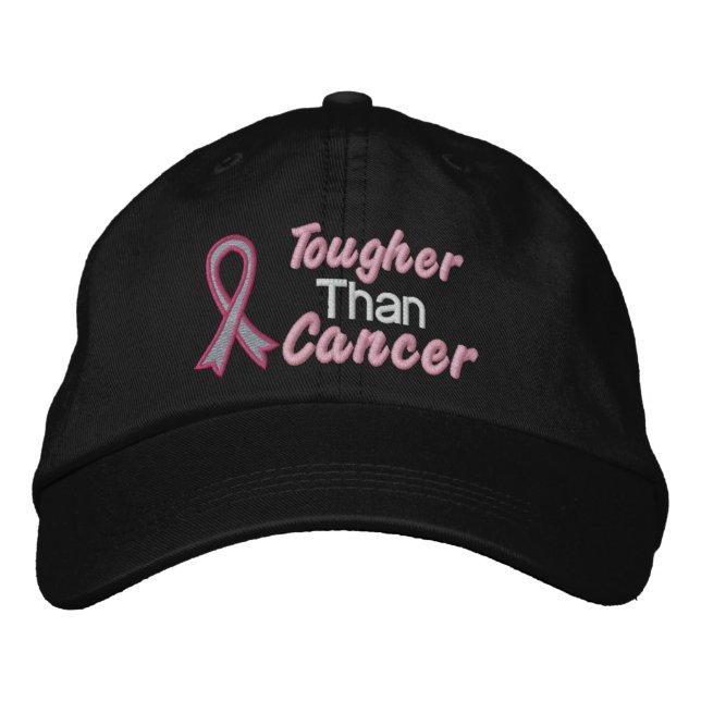 Gorra Bordada Más fuerte que el cáncer de mama (Anverso)