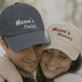 Gorra Bordada Matching Mommy Daddy embroidered caps set
