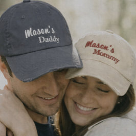 Gorra Bordada Matching Mommy Daddy embroidered caps set